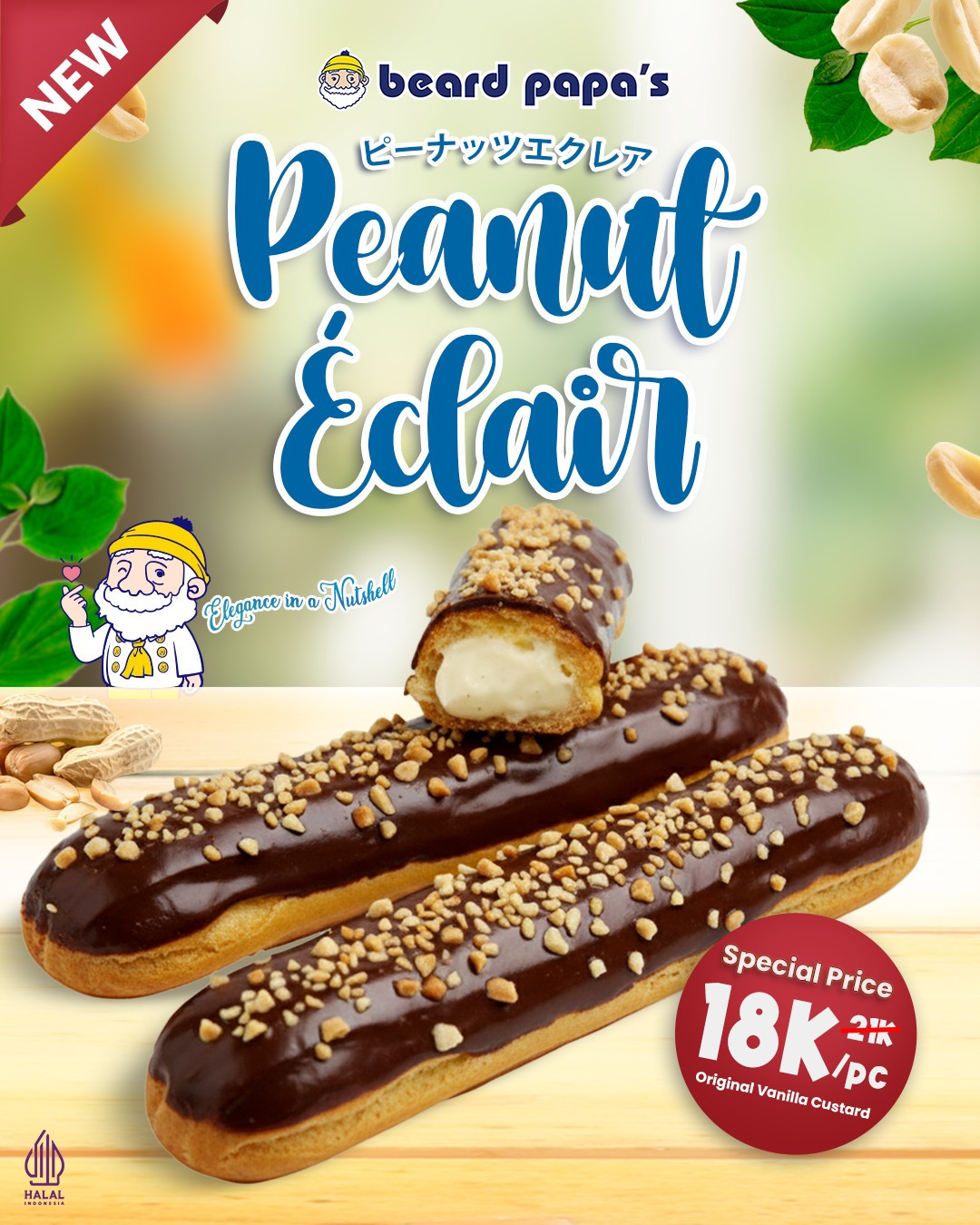 Promo Beard Papa's Peanut Eclair Hanya Rp 18.000 - Image 2