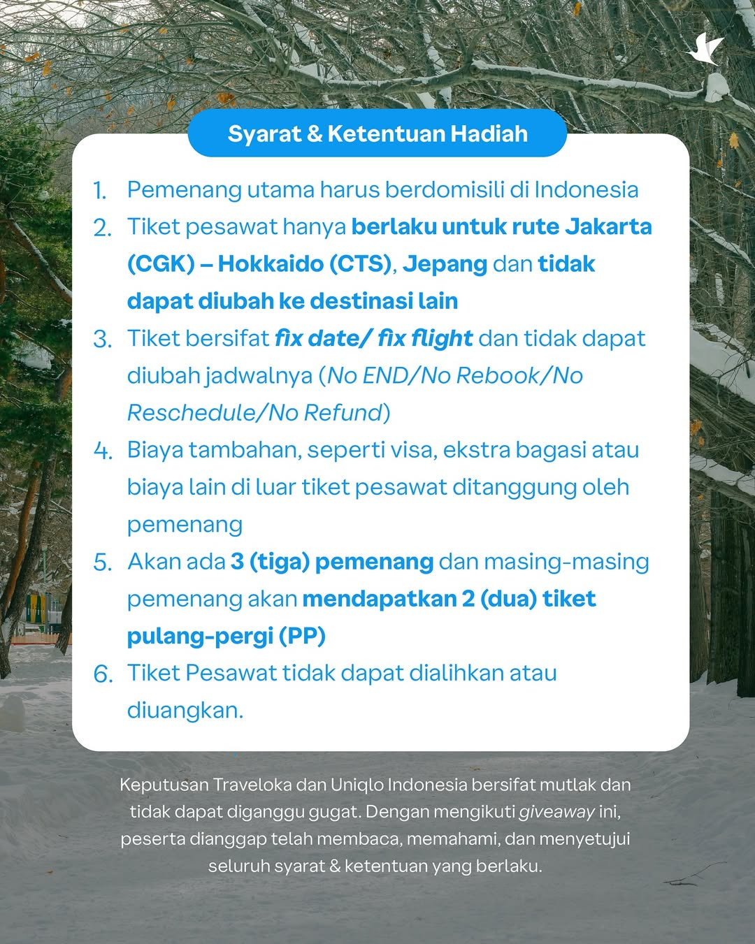 Traveloka x Uniqlo Menangkan Tiket PP ke Hokkaido - Image 4