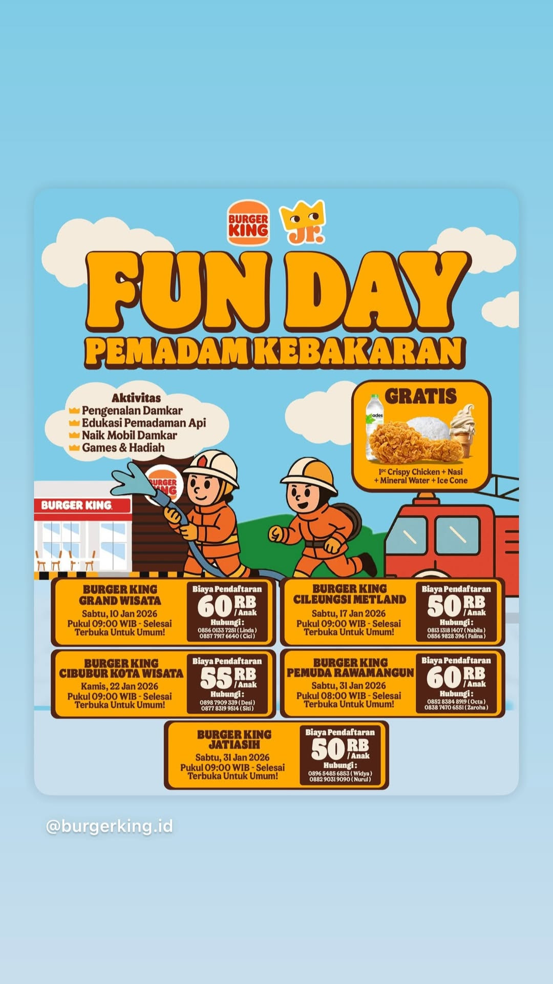 Burger King Jr. Fun Day Pemadam Kebakaran