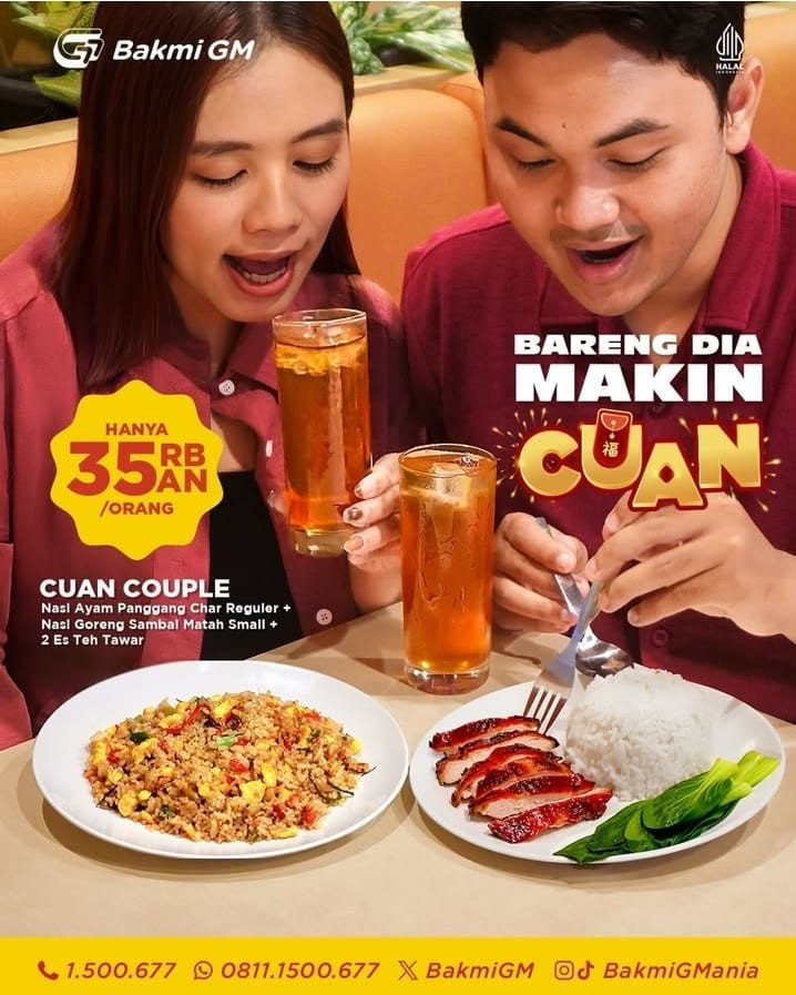 Makan Berdua Makin Cuan di Bakmi GM Karena Ada Cuan Couple Promo