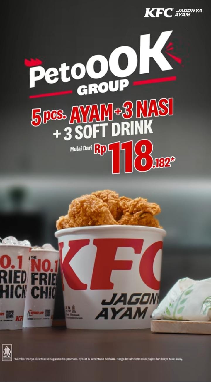 Promo KFC Petoook Group: Paket Kenyang Rame-Rame Hemat Banget