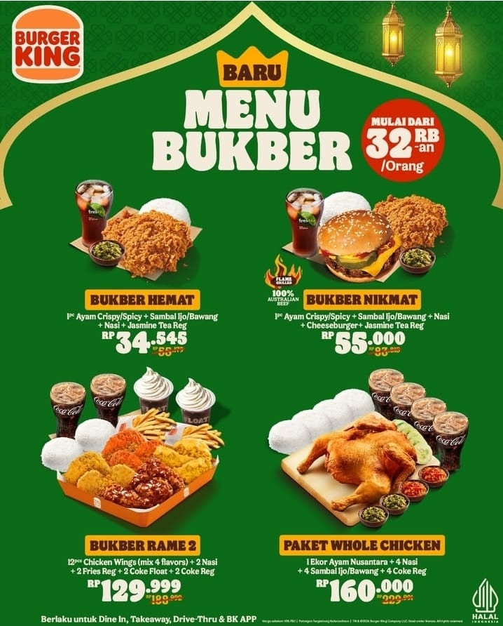 Promo Menu Bukber Burger King: Perut Kenyang, Dompet Tenang