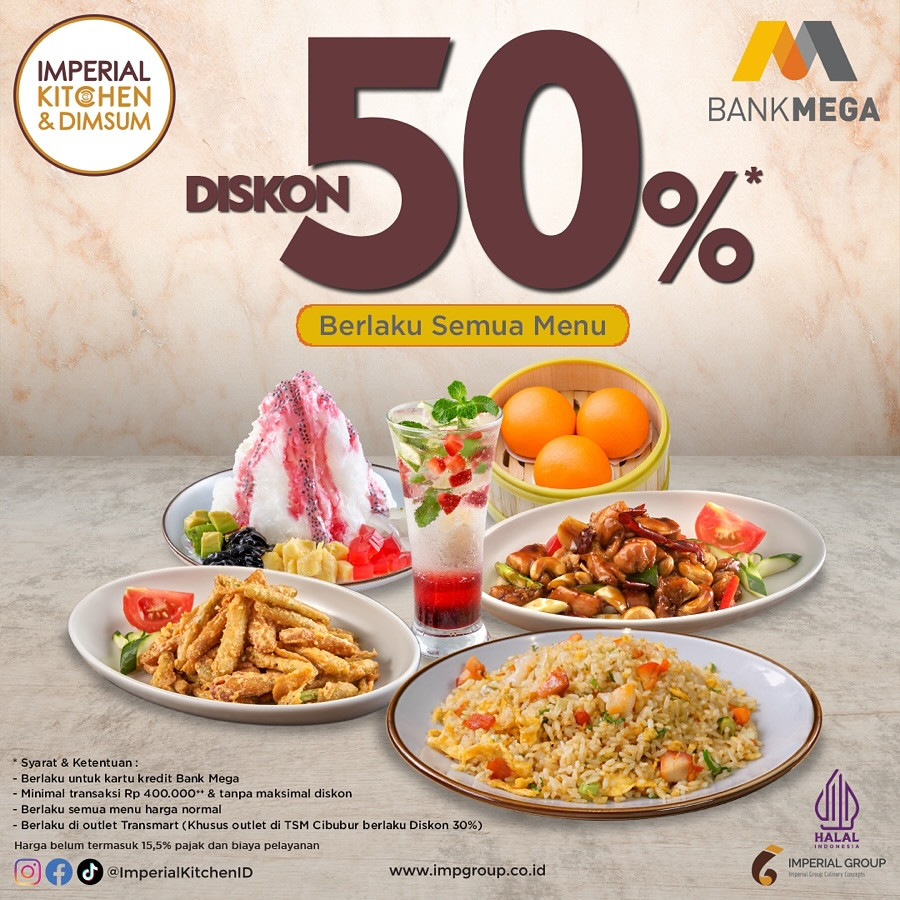 Promo Imperial Kitchen & Dimsum Diskon 50% dengan Kartu Kredit Bank Mega - Image 2