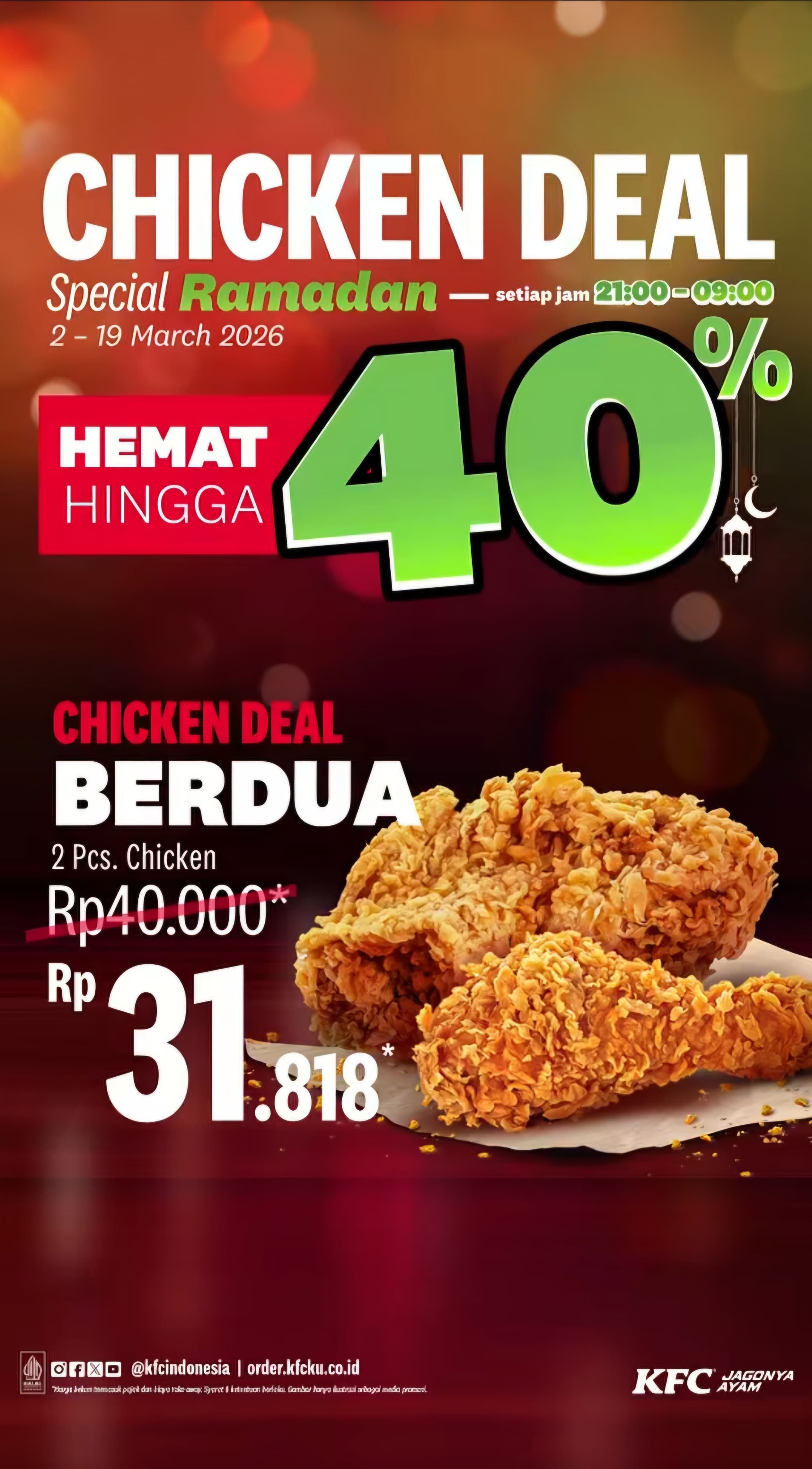 Promo KFC Ramadan 2026 – Chicken Deal Hemat 40%