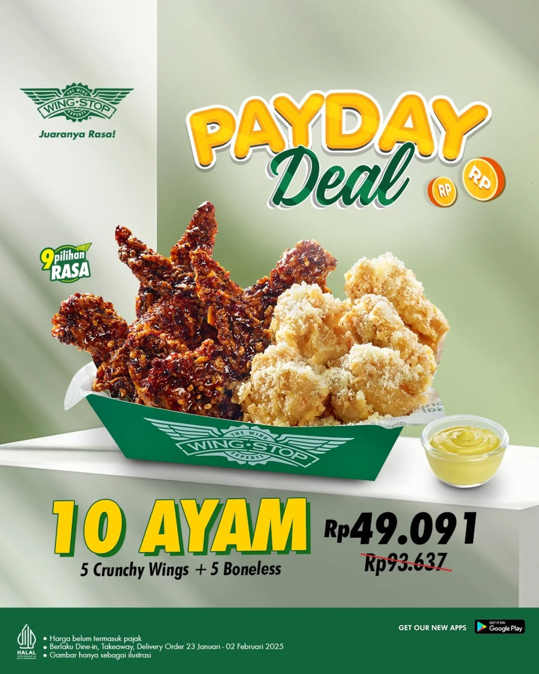 Promo Wingstop Payday Deal 10 Ayam Hanya Rp 49 Ribuan - Image 2