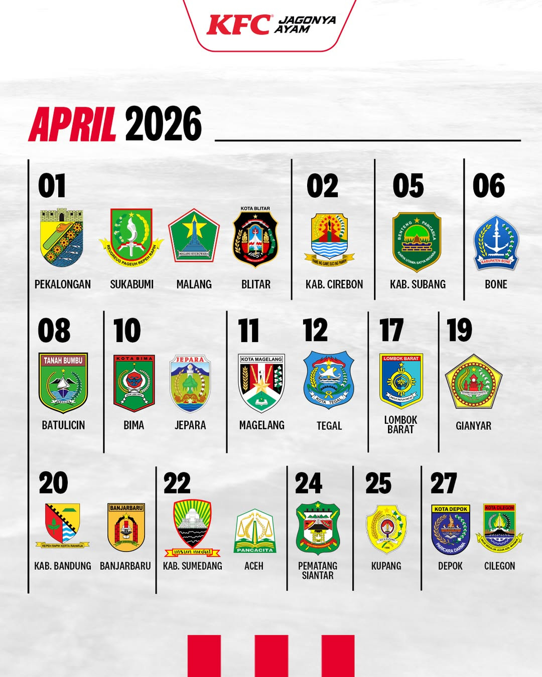 Rayakan HUT Kotamu Bareng Promo KFC HUT Kotaku: 4 Ayam Cuma Rp46 Ribuan - Image 2