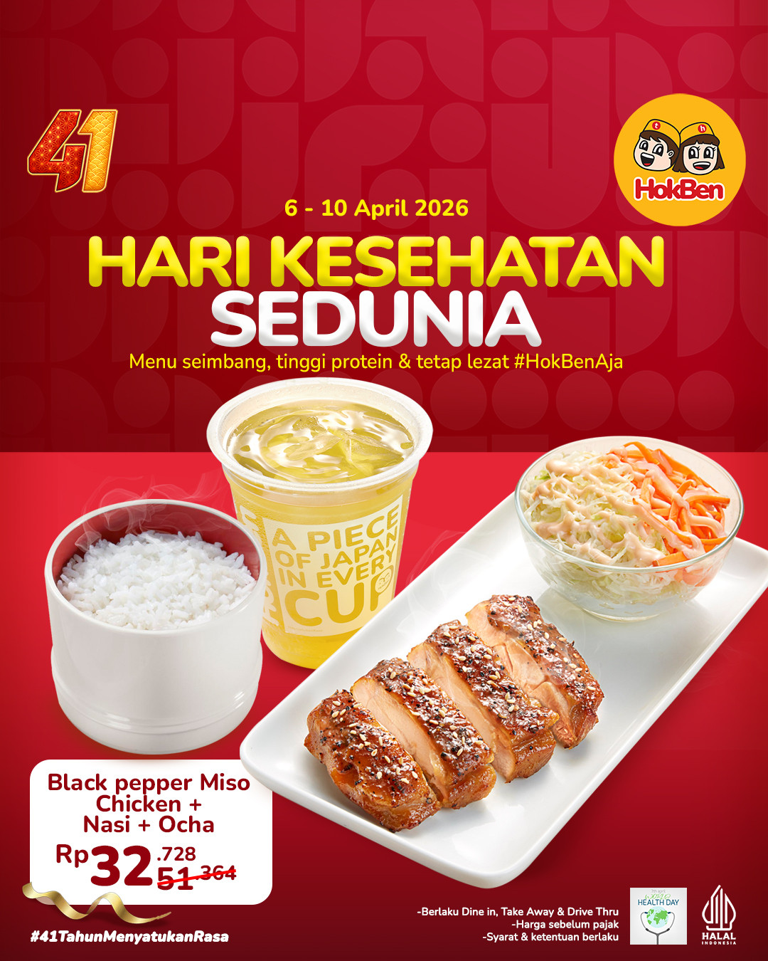 Promo HokBen Hari Kesehatan Sedunia 2026: Menu Sehat & Hemat Cuma Rp32,728 - Image 3