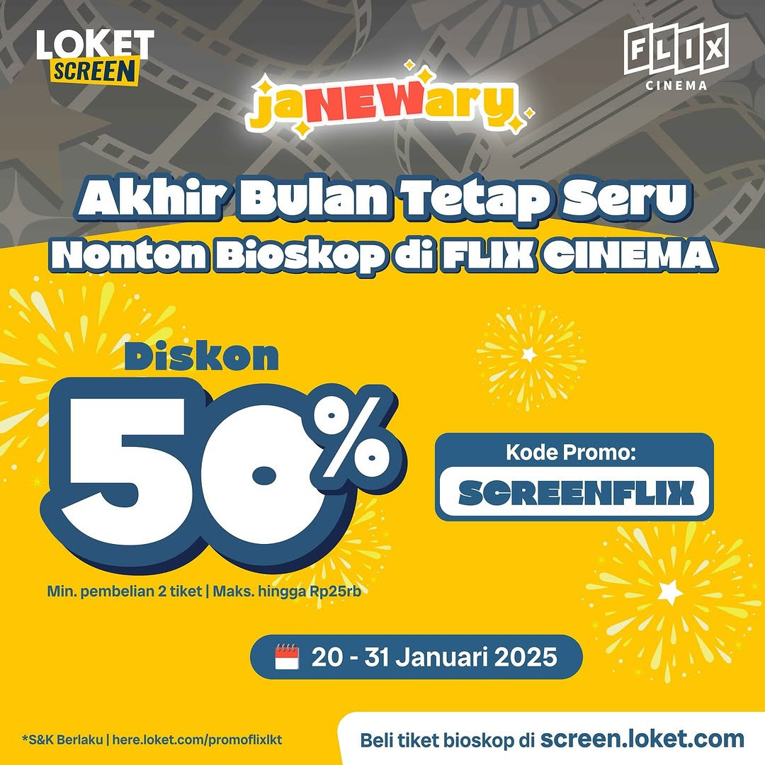 Promo Flix Cinema Diskon 50% dengan App Loket Screen - Image 2