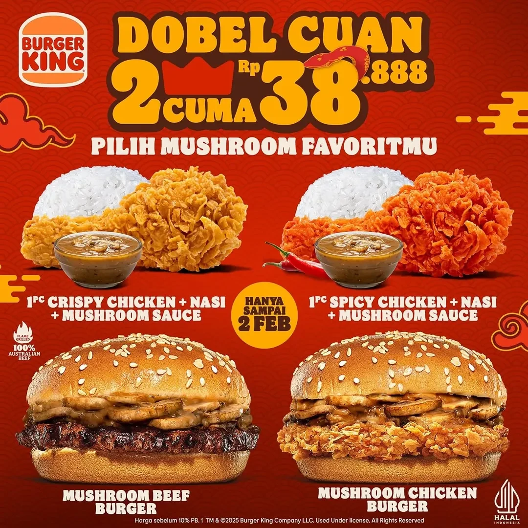 Promo Burger King Double Cuan 2 Hanya Rp 38 Ribuan - Image 2