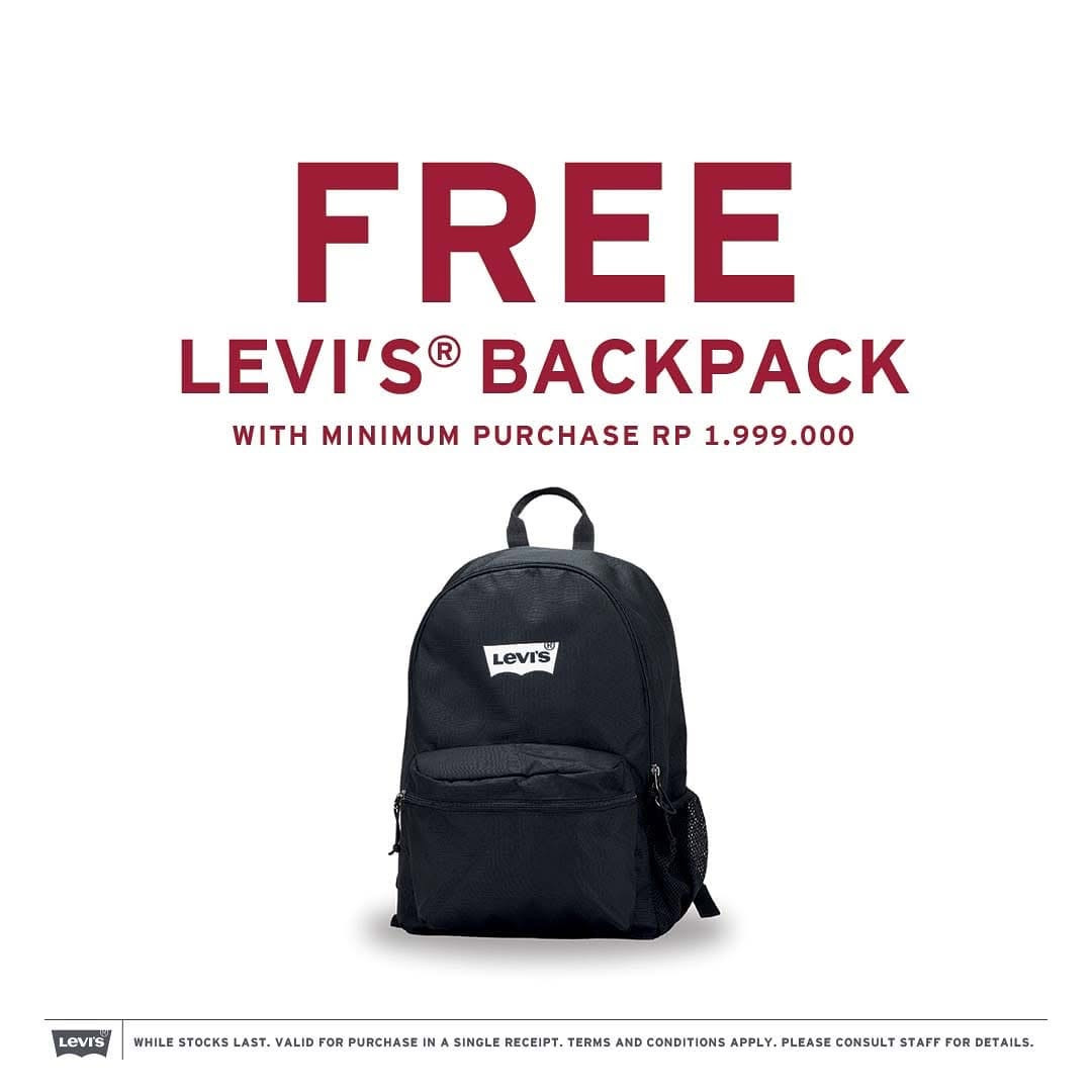 Promo Levi's  FREE Backpack Untuk Pembelian Minimal Rp 1.999.000 - Image 2