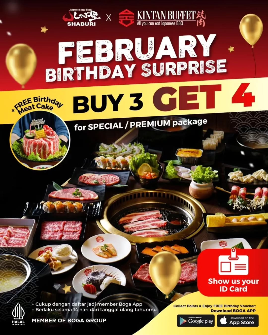 Promo Kintan Buffet & Shaburi AYCE February Birthday Surprise Buy 3 Get 4 - Image 2