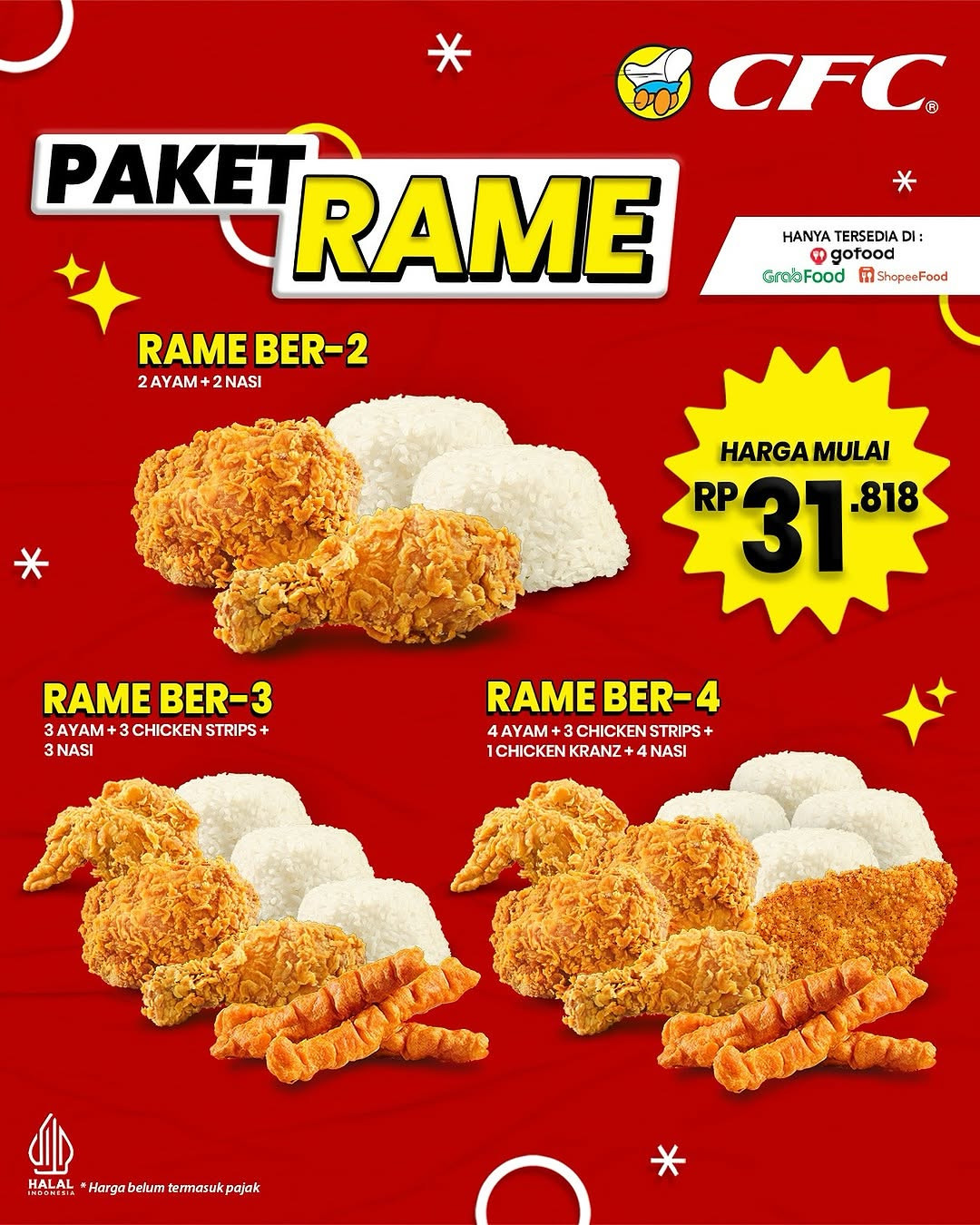 Promo CFC Paket Rame Mulai Dari Rp 31 Ribuan