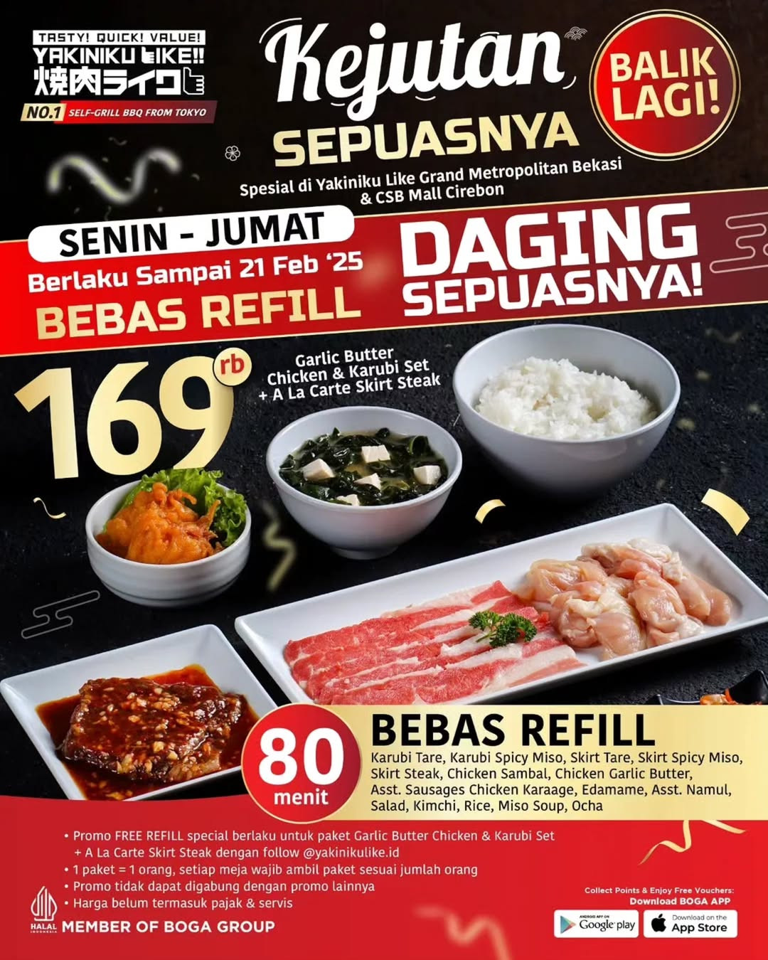 Promo Yakiniku Like Garlic Butter Chicken & Karubi + Skirt Set 169K + Bebas Refill Daging - Image 2