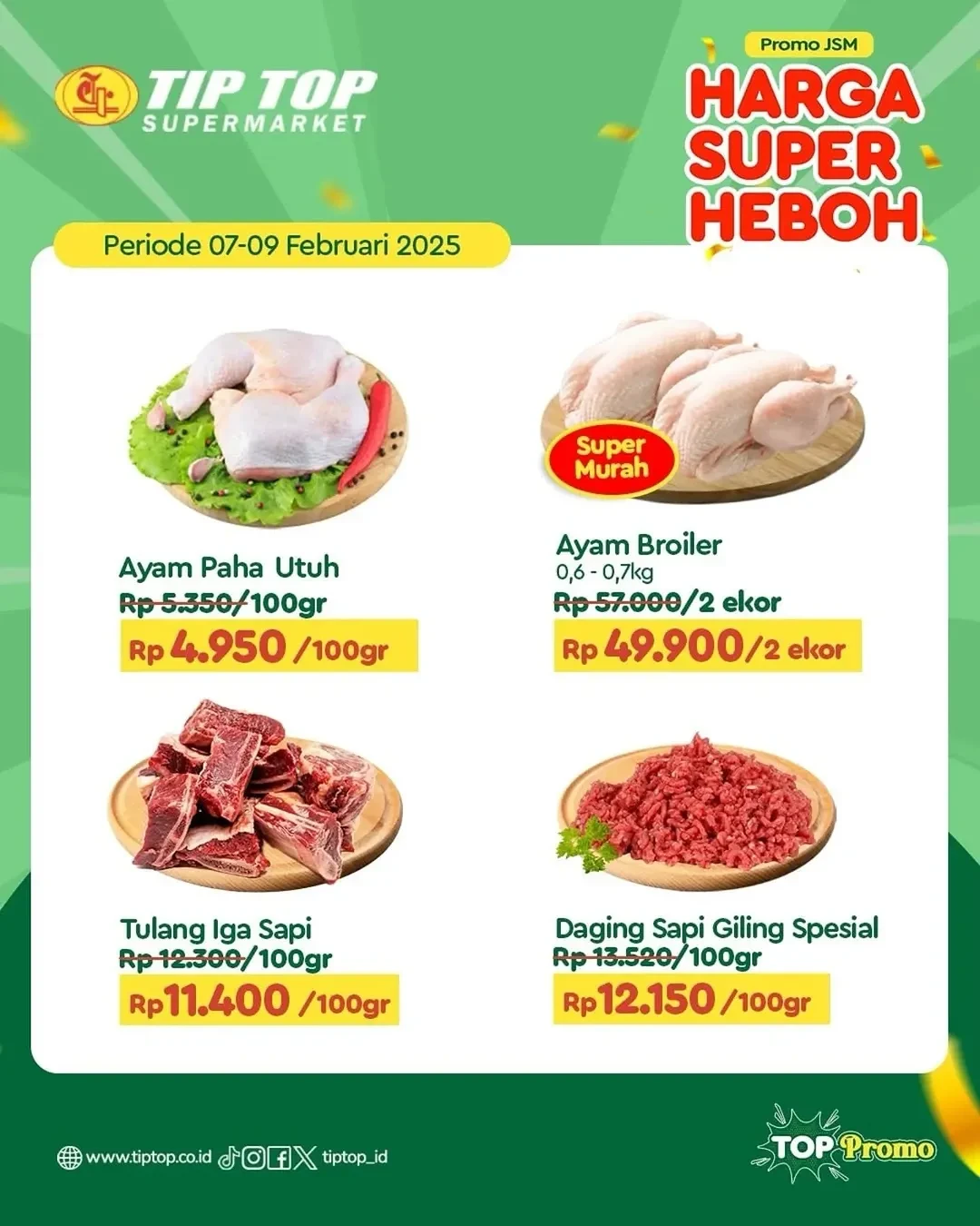 Promo Tip Top JSM Harga Super Heboh  7 - 9 Februari 2025