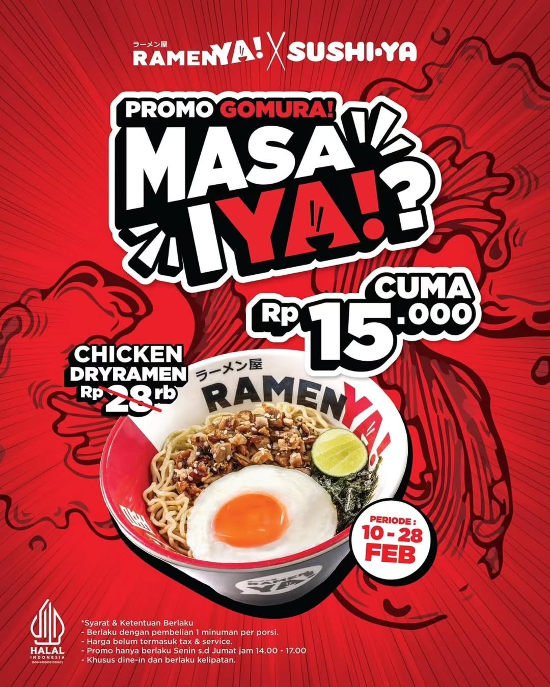 Promo Ramen Ya! Chicken Dry Ramen Hanya Rp 15.000