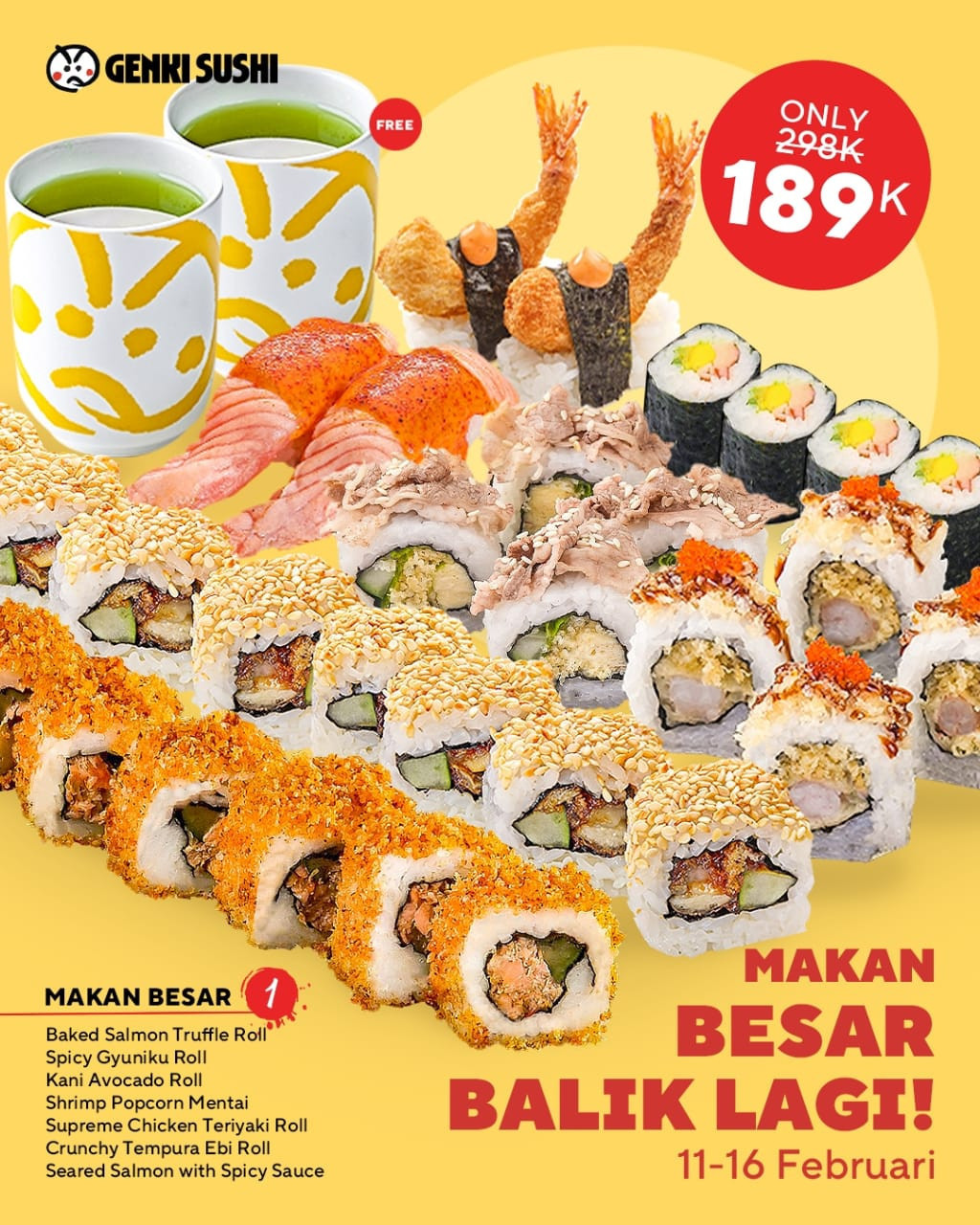 Promo Genki Sushi Makan Besar Rp 189K - Image 2
