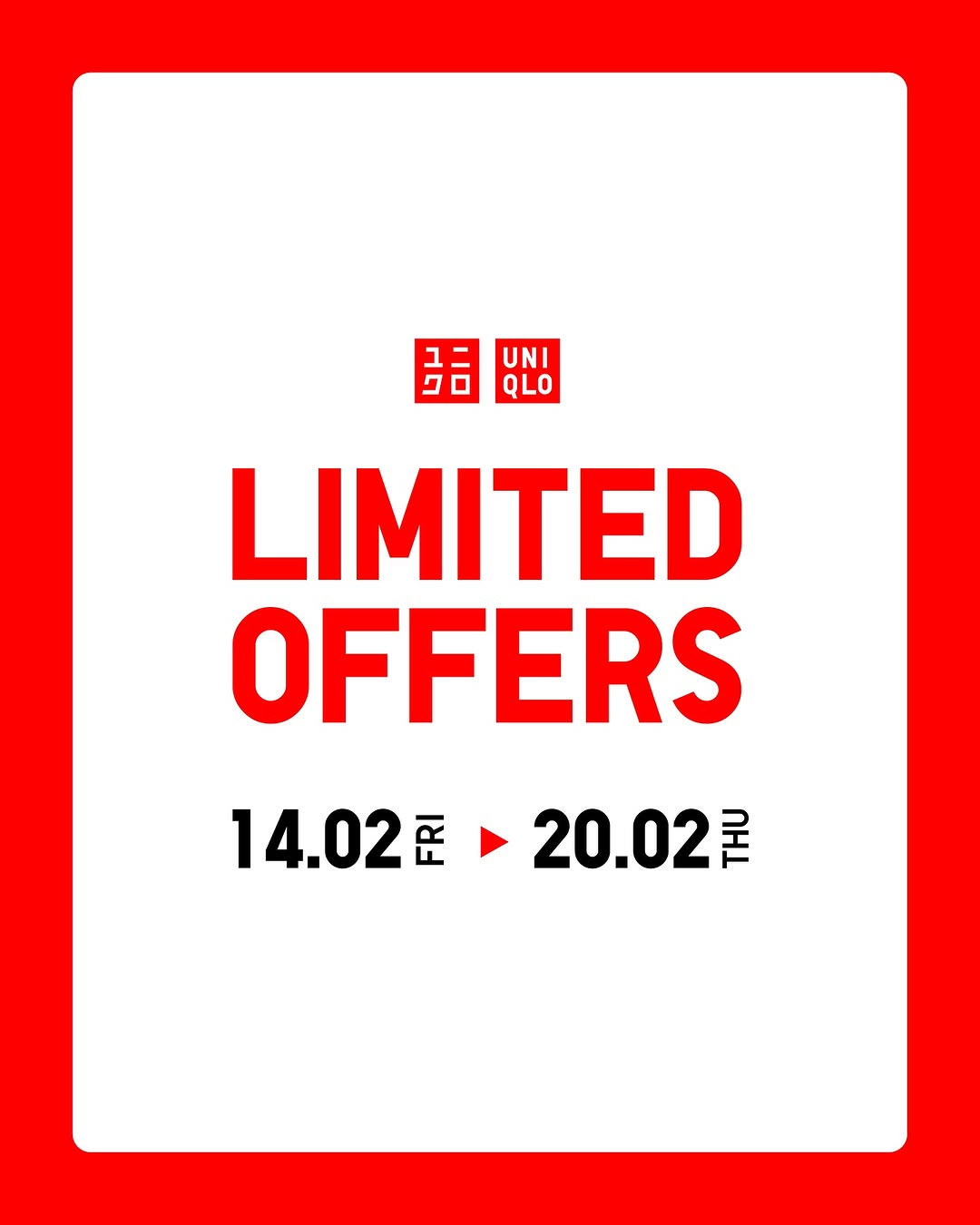 Promo Uniqlo Limited Offers Periode 14 - 20 Februari 2025