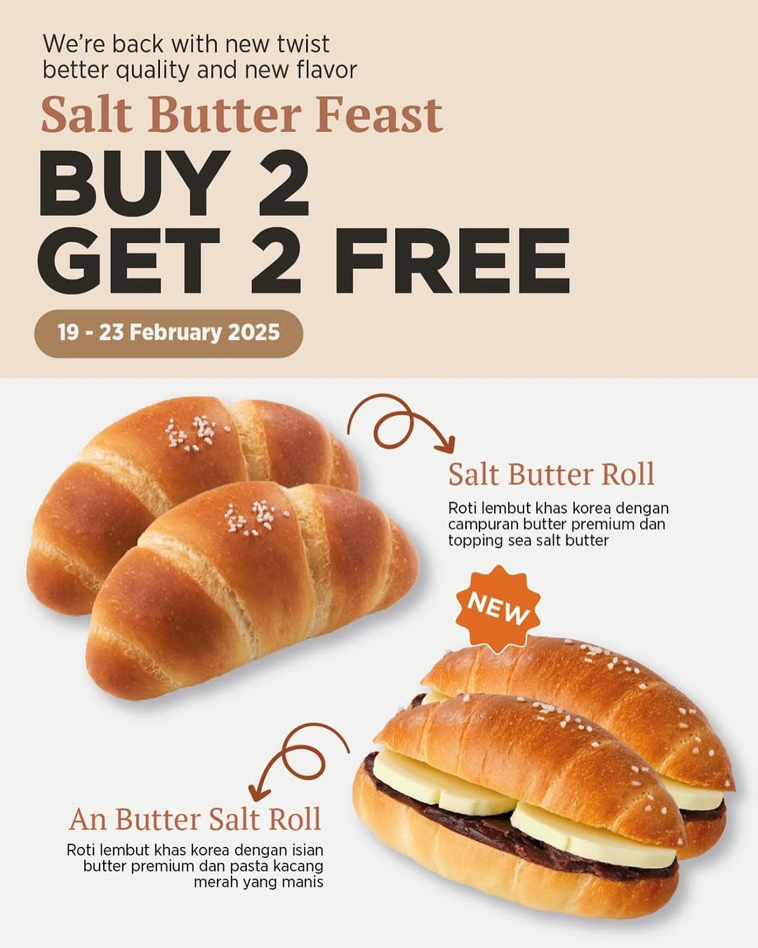 Promo Tous Le Jours Salt Butter Feast Beli 2 GRATIS 2 - Image 2