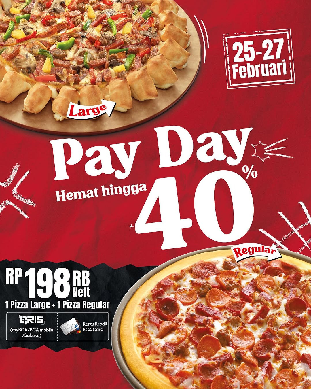 Promo Pizza Hut Payday Rp 198K Nett - Image 2