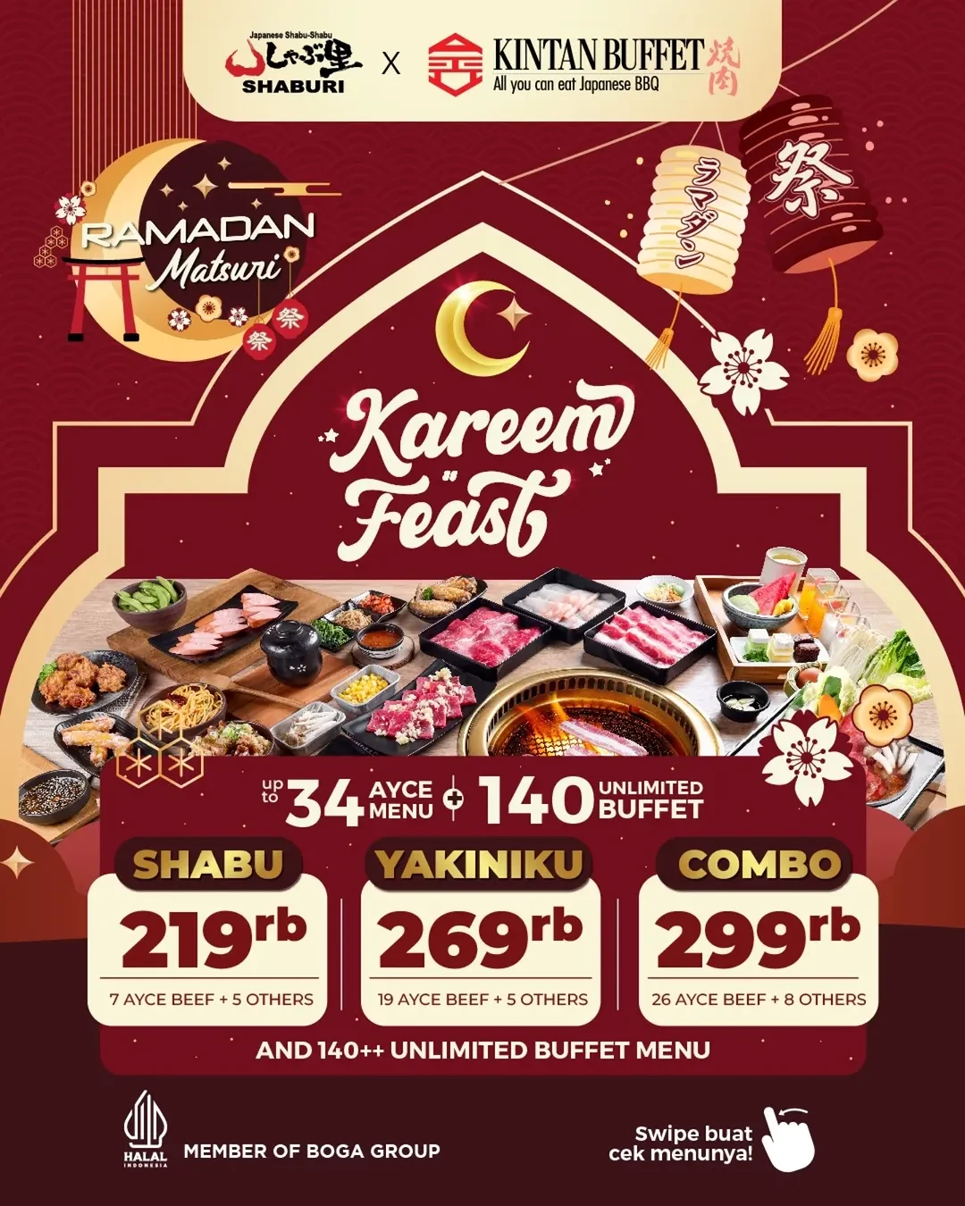 Promo Kintan Buffet & Shaburi AYCE Kareem Feast Mulai Dari Rp 219.000