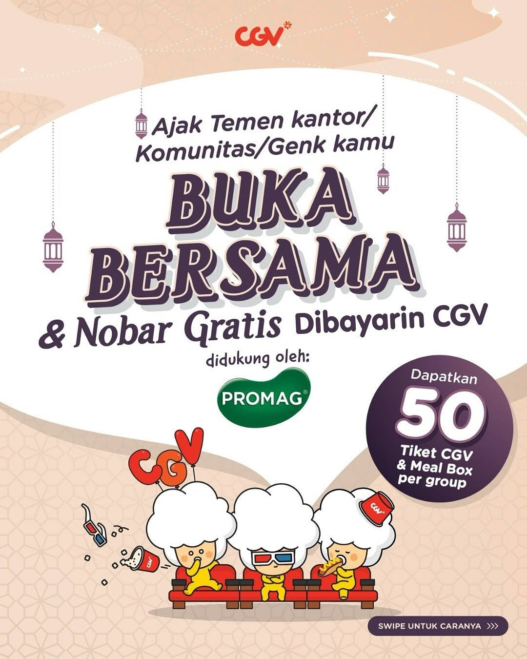 Promo CGV Buka Bersama dan Nobar Gratis
