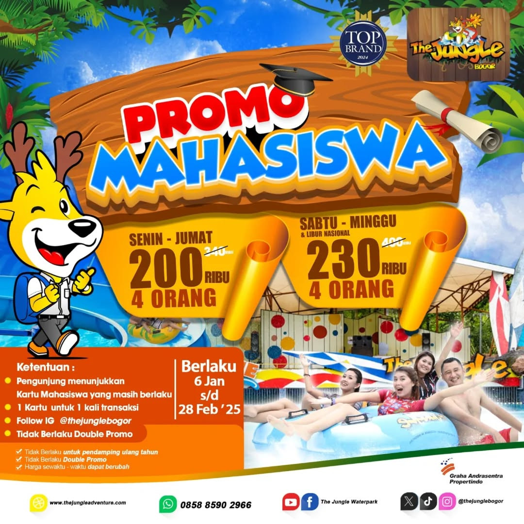 Promo The Jungle Mahasiswa Mulai Dari Rp 400.000/4 Orang - Image 2