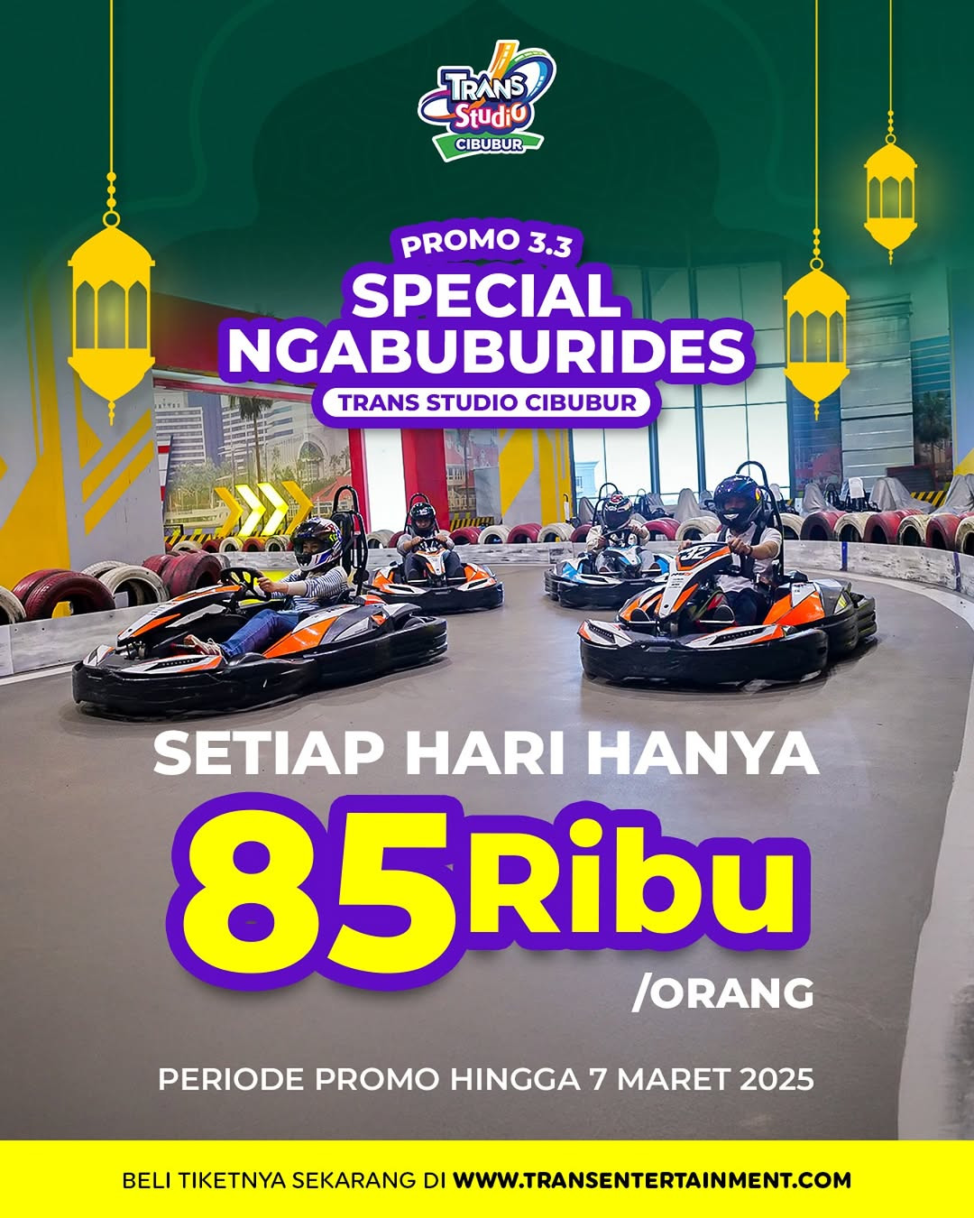 Promo Trans Studio Cibubur Spesial 3.3 Setiap Hari Hanya Rp 85k/Orang