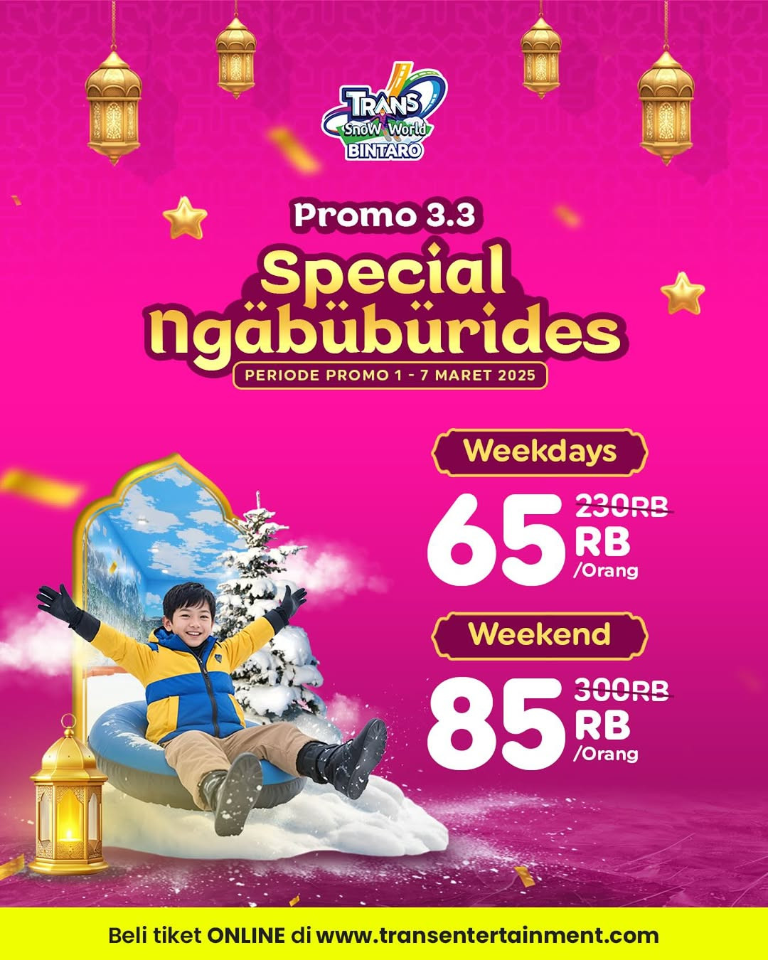 Promo Trans Snow Bintaro 3.3 Mulai Dari Rp 65K/Orang - Image 2