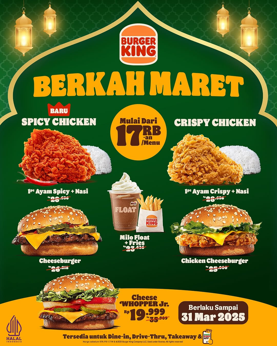 Promo Burger King Berkah Maret 2025 Mulai Dari Rp 17 Ribuan - Image 2