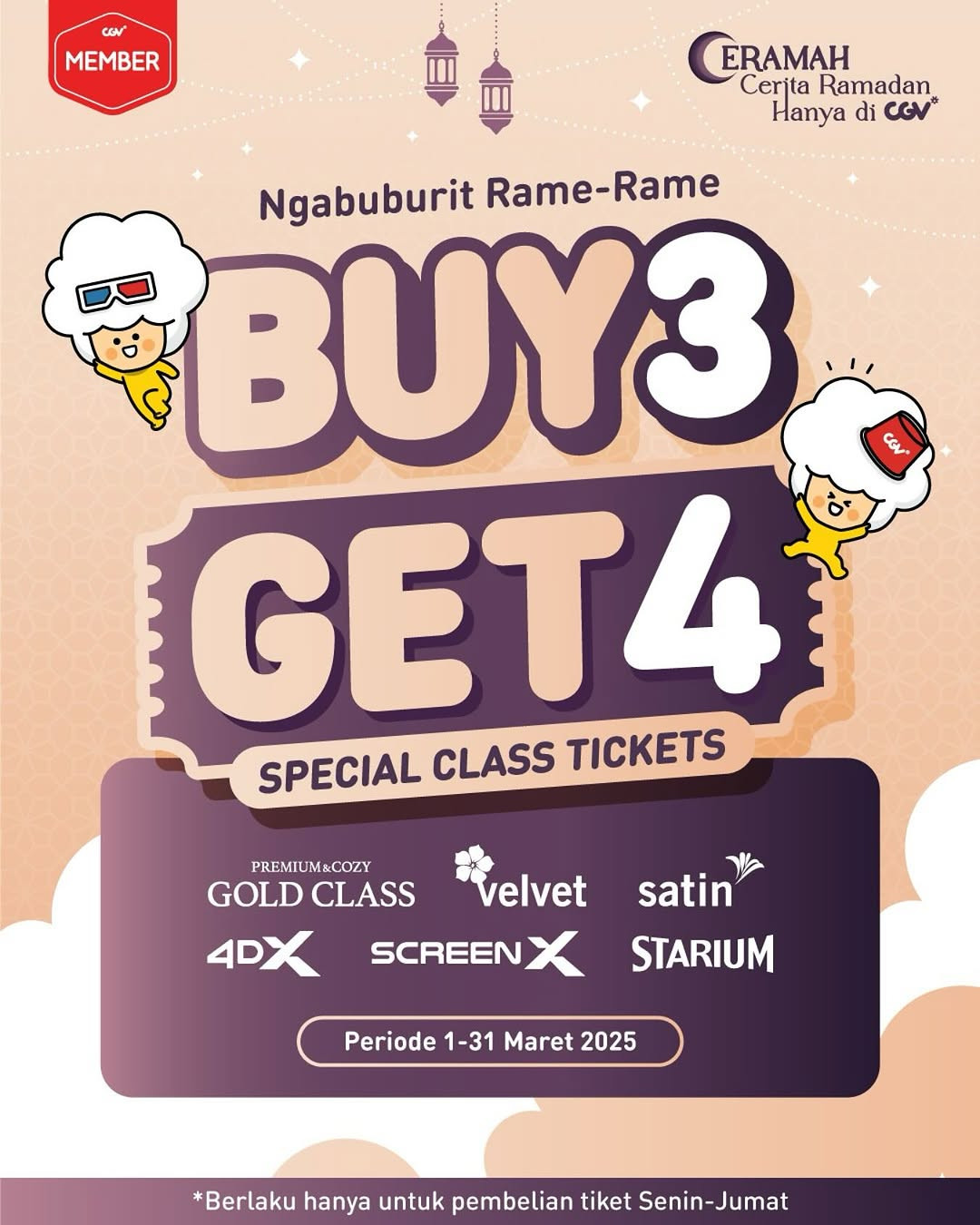 Promo CGV Buy 3 Get 4