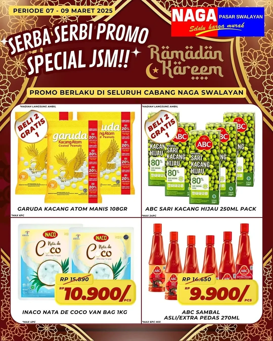 Promo Naga Swalayan JSM Periode 7 - 9 Maret 2025