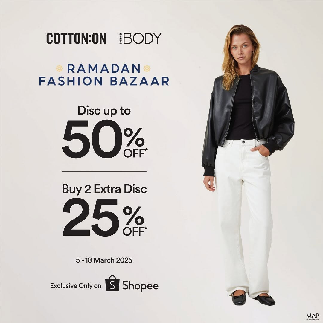Promo Cotton On Diskon 50% + Extra 25% di Shopee - Image 2