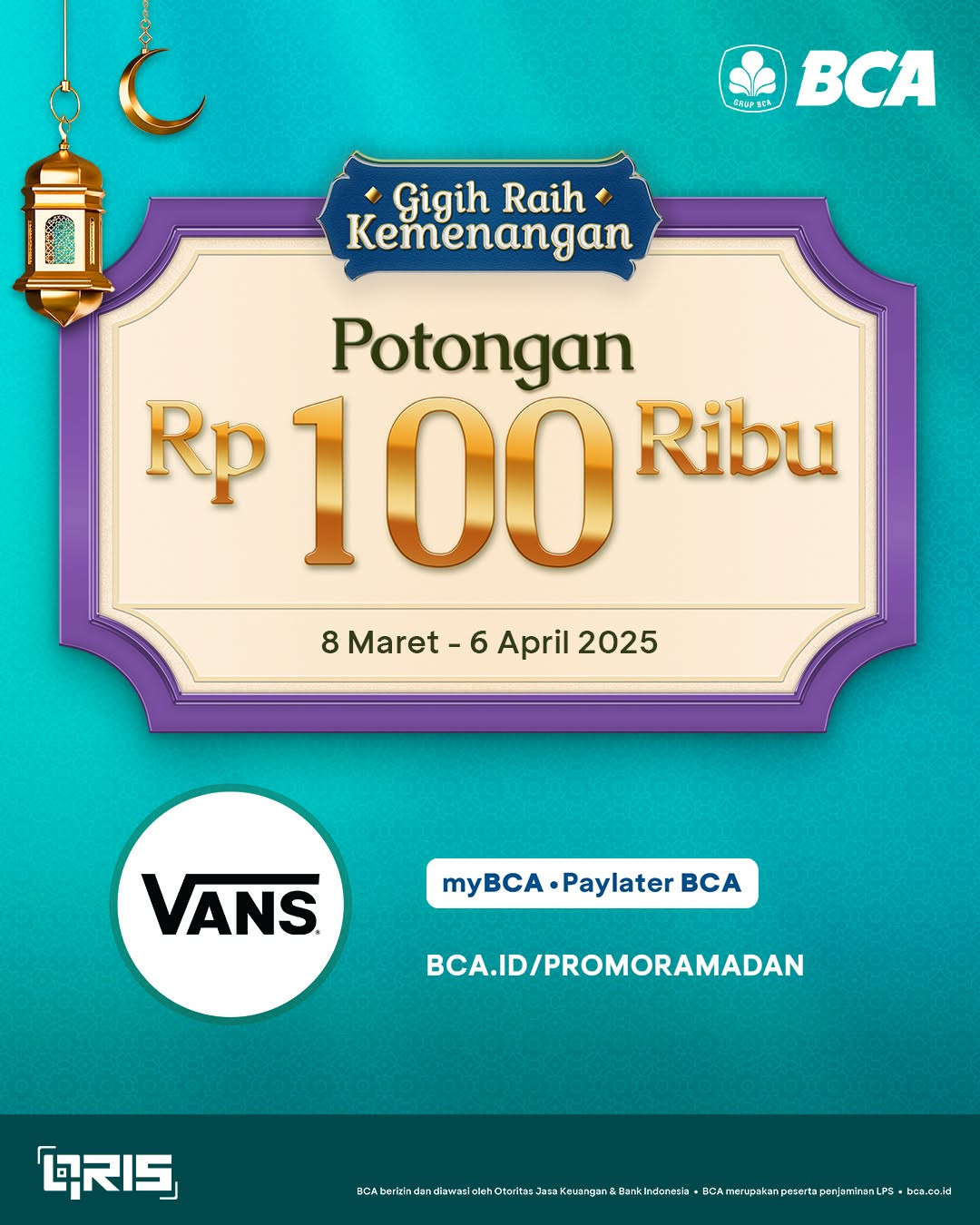 Promo Vans dan Adidas Diskon Rp 100.000 dengan QRIS MyBCA dan Paylater BCA - Image 3