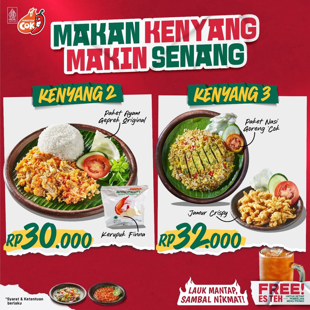 Promo Penyetan Cok Makan Senang Makin Kenyang Mulai Dari Rp 30.000 - Image 3