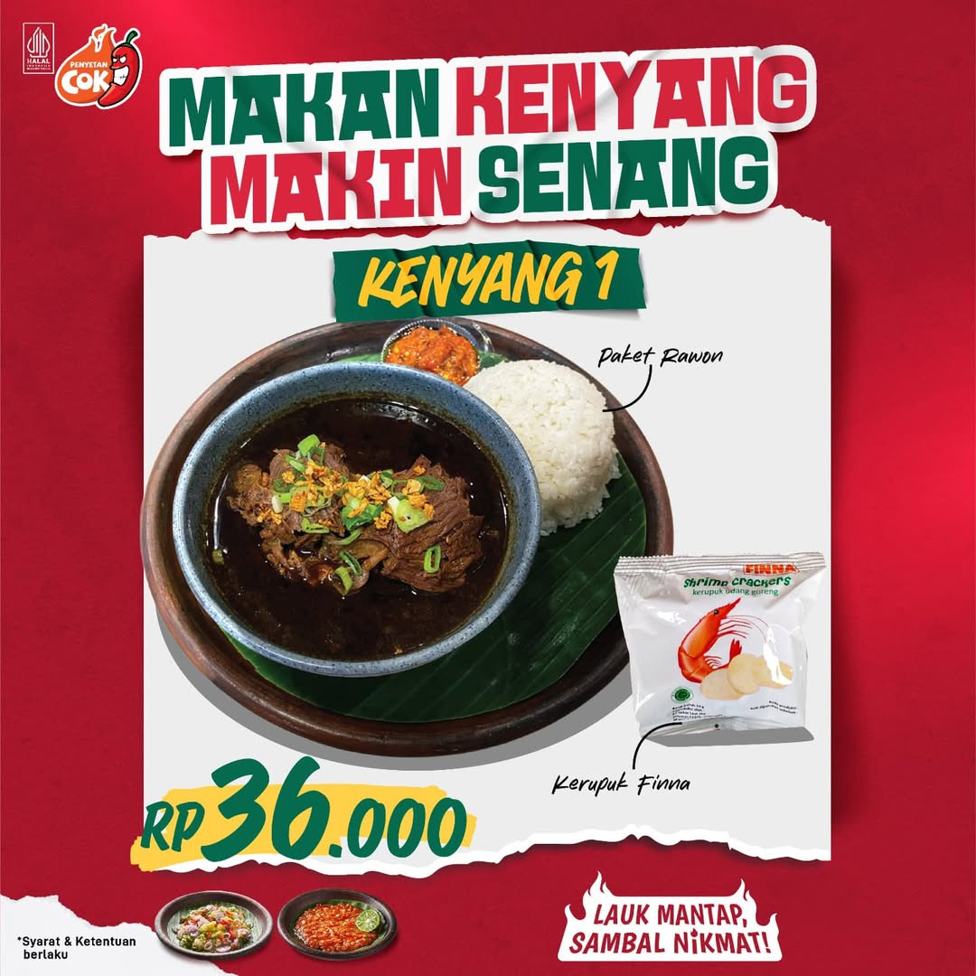 Promo Penyetan Cok Makan Senang Makin Kenyang Mulai Dari Rp 30.000