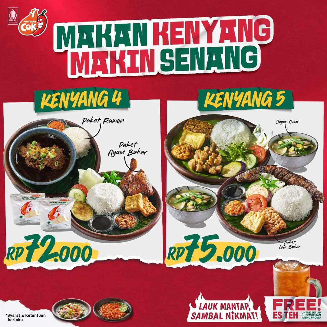 Promo Penyetan Cok Makan Senang Makin Kenyang Mulai Dari Rp 30.000 - Image 4