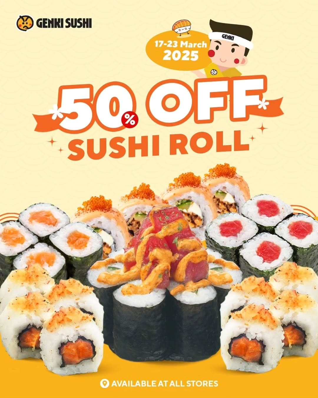 Promo Genki Sushi Sushi Roll Diskon 50% - Image 2