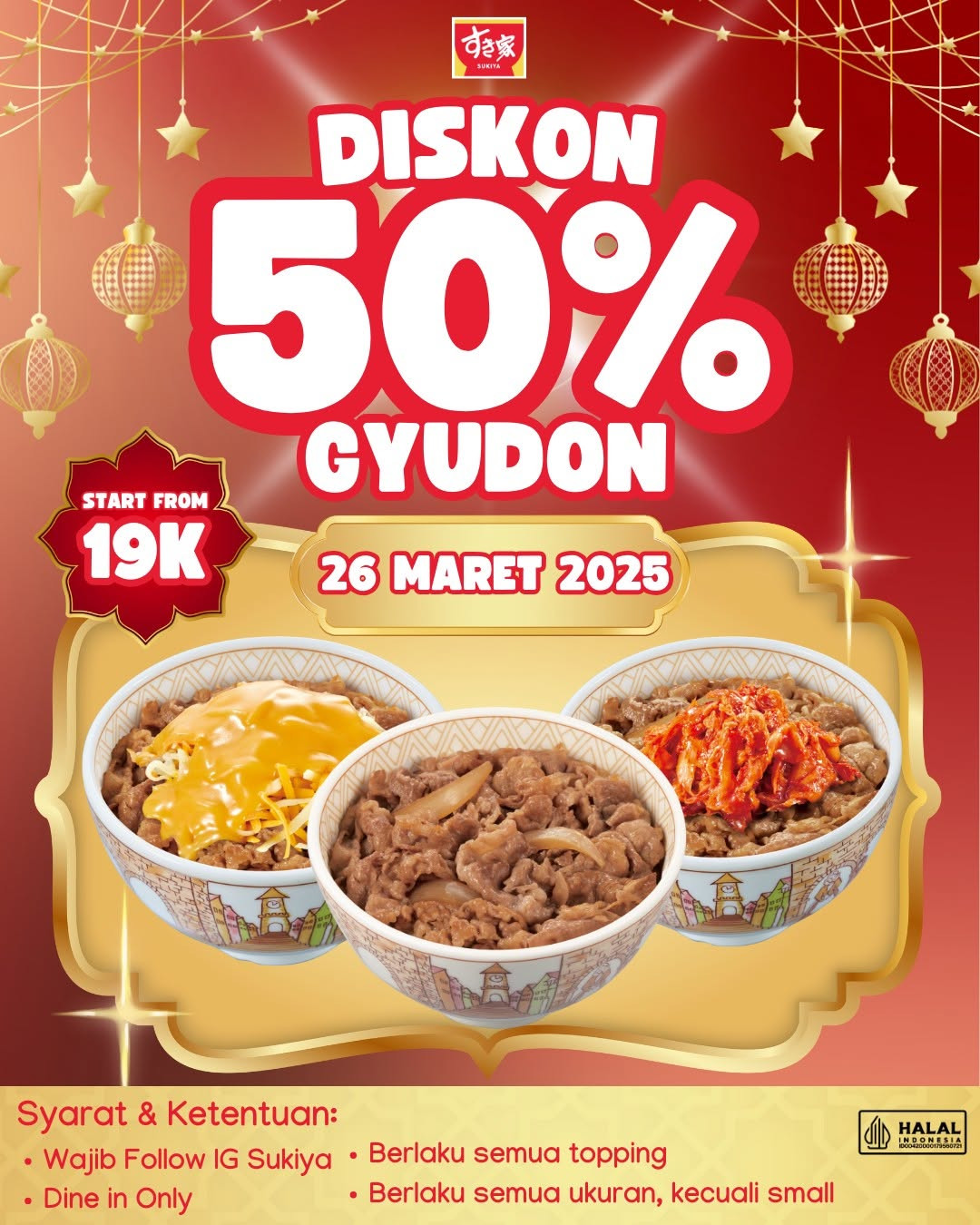Promo Sukiya Diskon 50% Untuk Gyudon di 26 Maret 2025 - Image 2