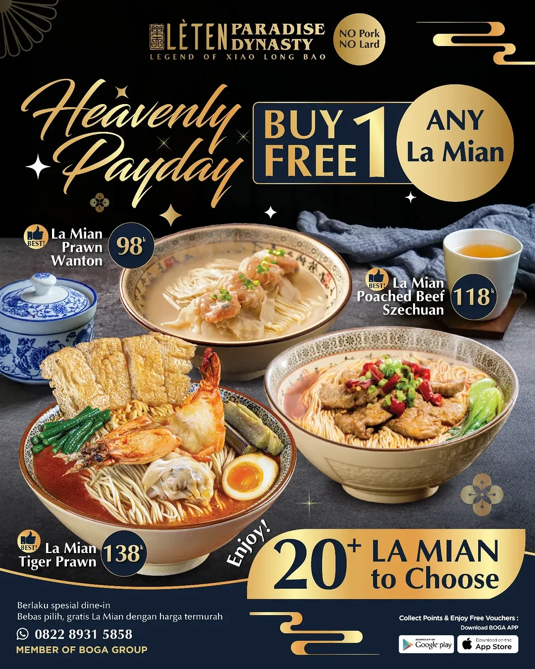 Promo Leten Paradise Dynasty Buy1 Get 1 FREE Untuk Semua Produk Lamian