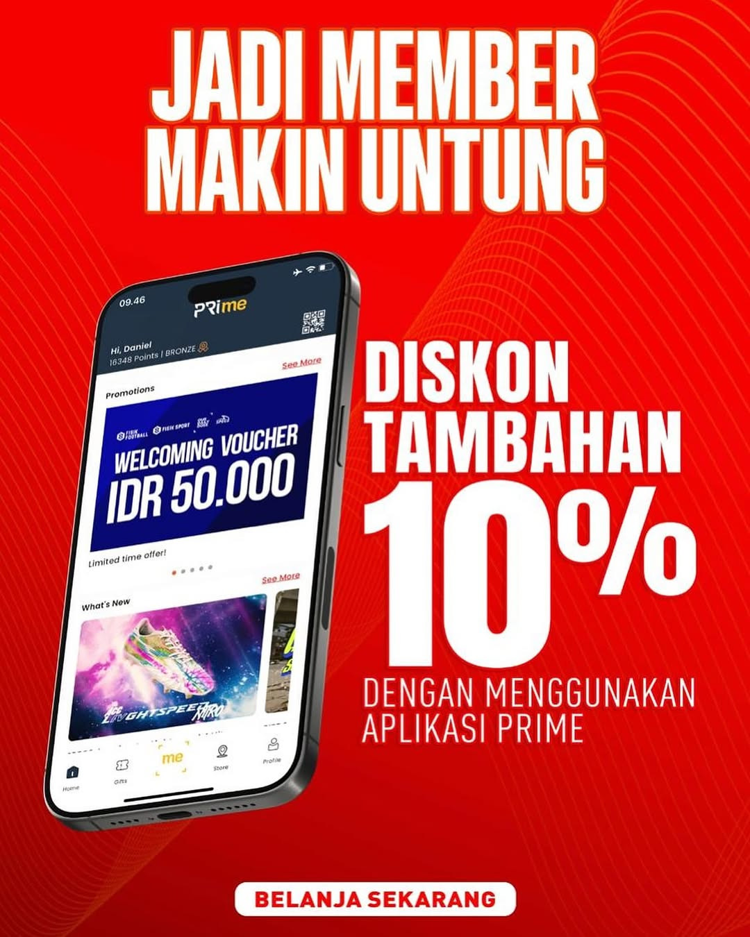 Promo Fisik Sport Diskon Tambahan 10% dengan Aplikasi Prime - Image 2
