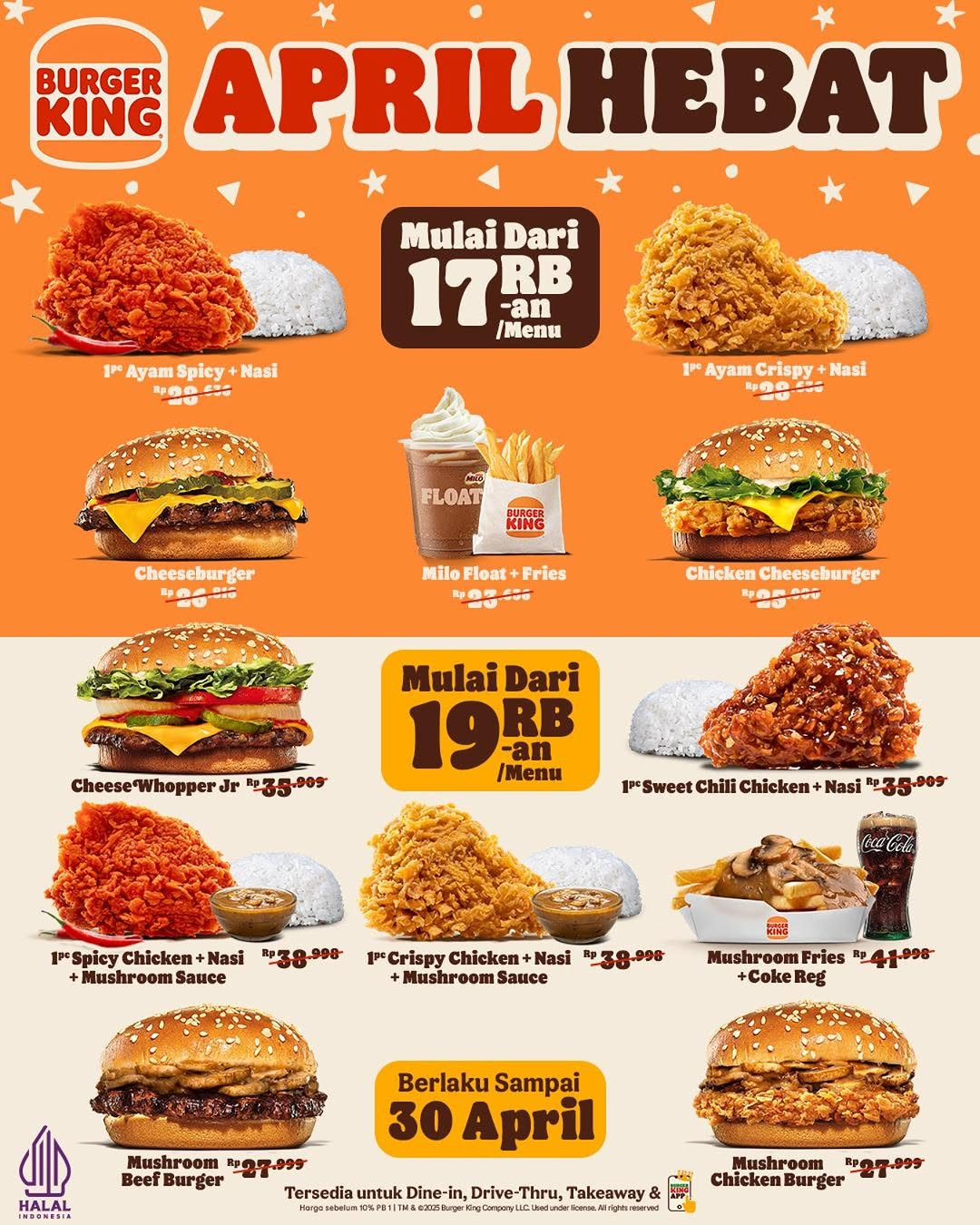 Promo Burger King April Hemat Mulai Dari Rp 17 Ribuan - Image 2