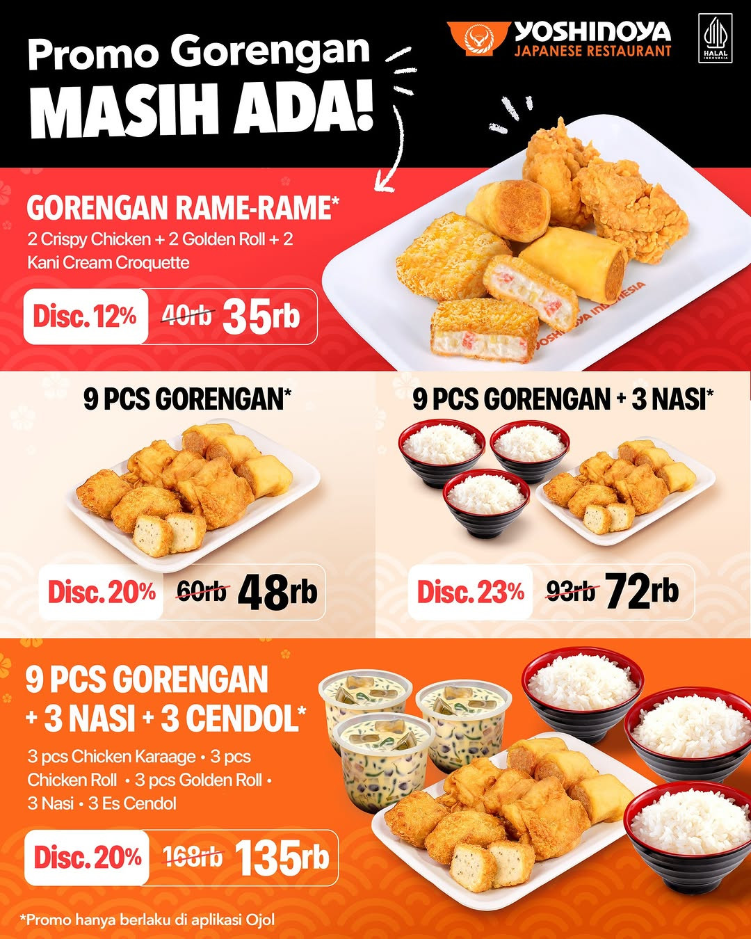 Promo Yoshinoya Spesial Gorengan Mulai Dari Rp 35 Ribuan