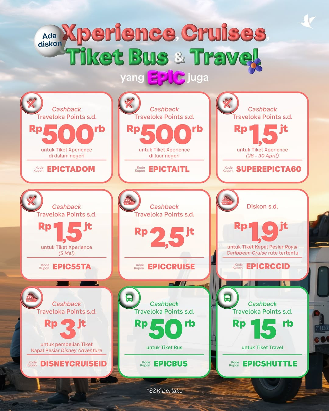 Promo Traveloka Epic Sale Diskon s/d 60% - Image 4
