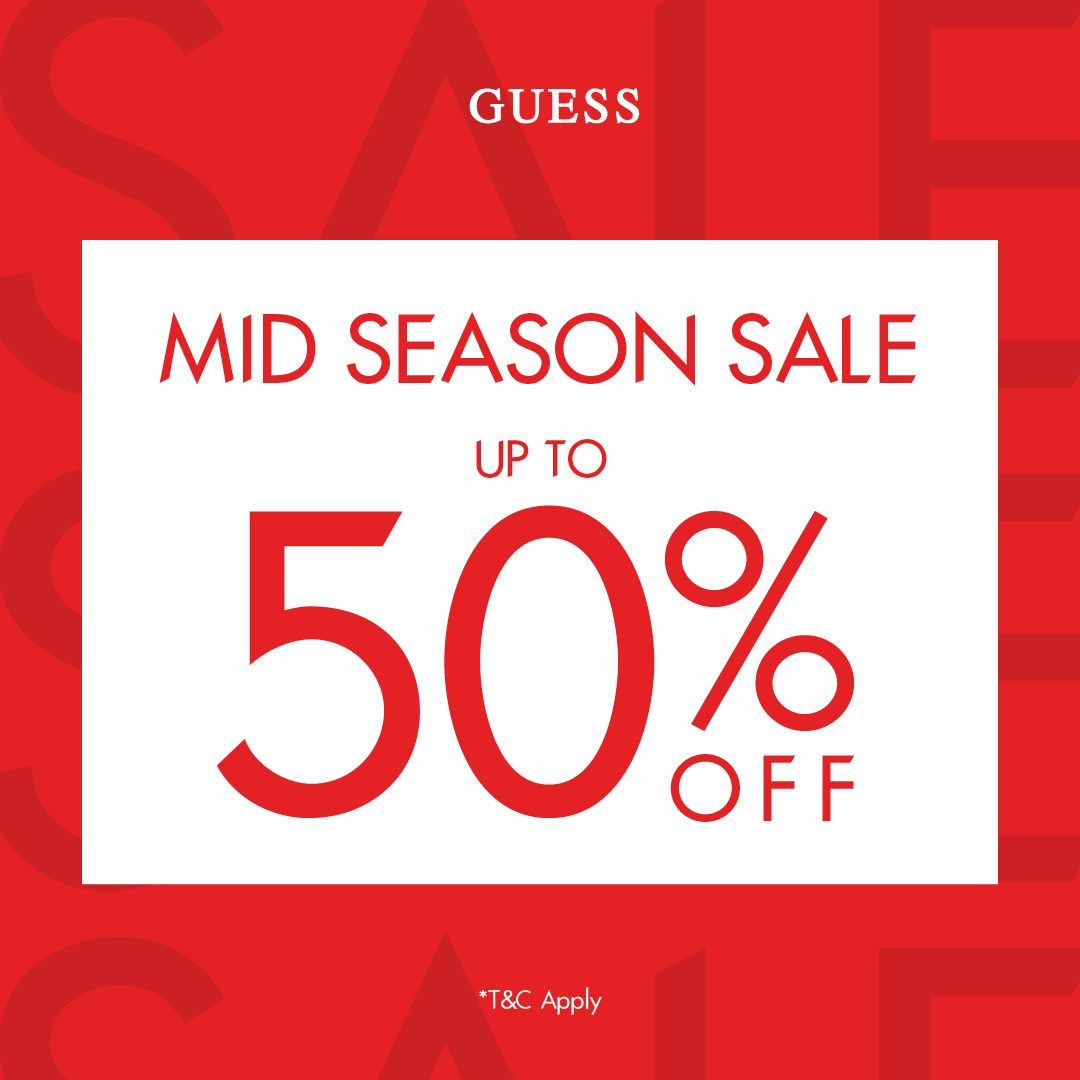 Promo Guess Mid Season Sale Diskon s/d 50%