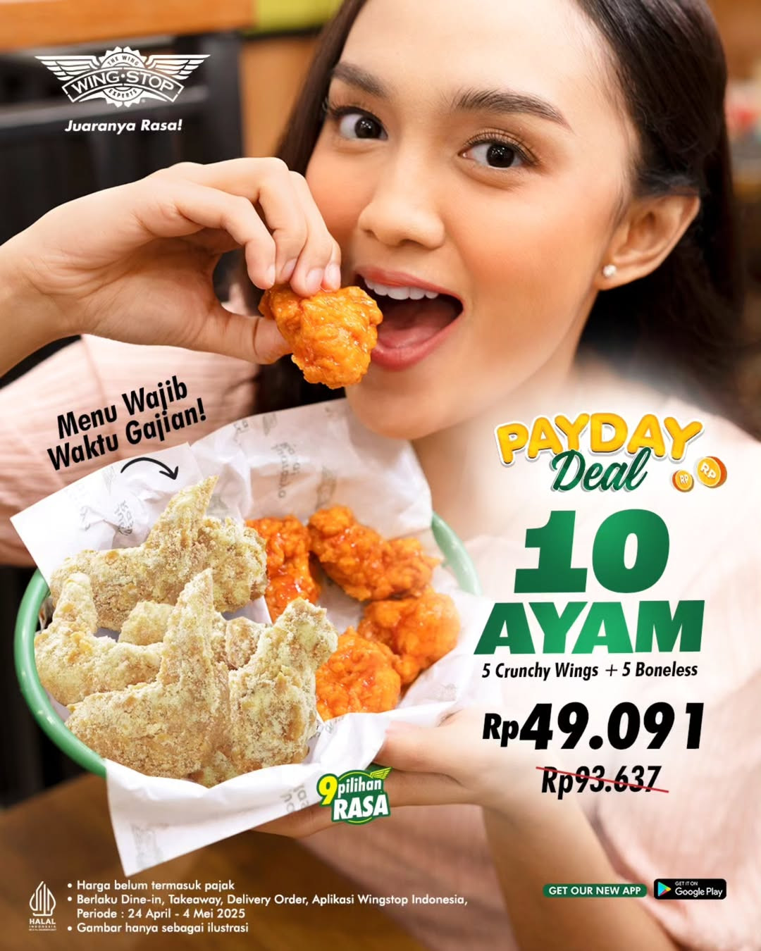 Promo Wingstop Payday Deal 10 Wings Hanya Rp 49 Ribuan 24 April - 4 Mei 2025 - Image 2