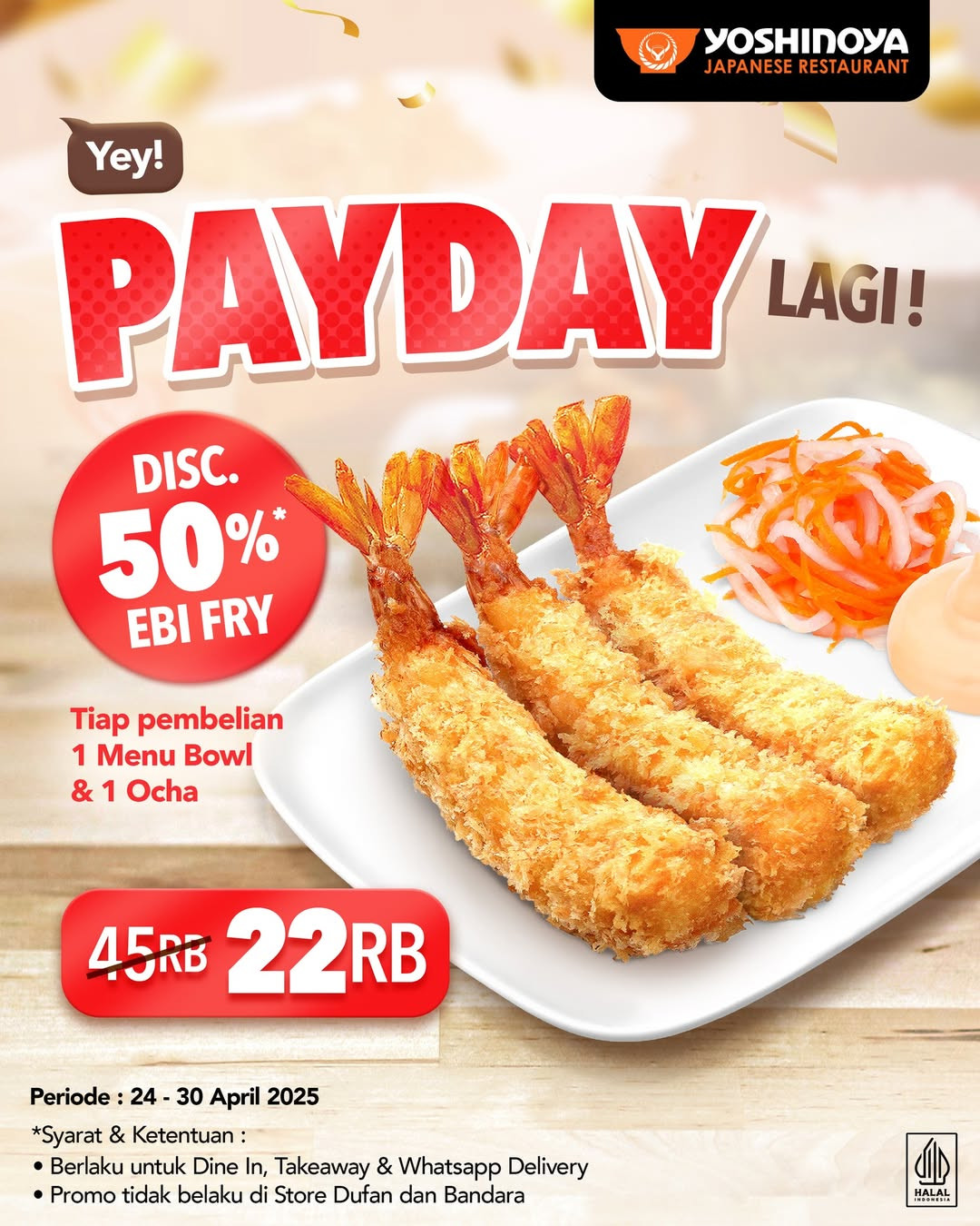 Promo Yoshinoya Payday Lagi, Ebi Fry Hanya Rp 22.000 - Image 2