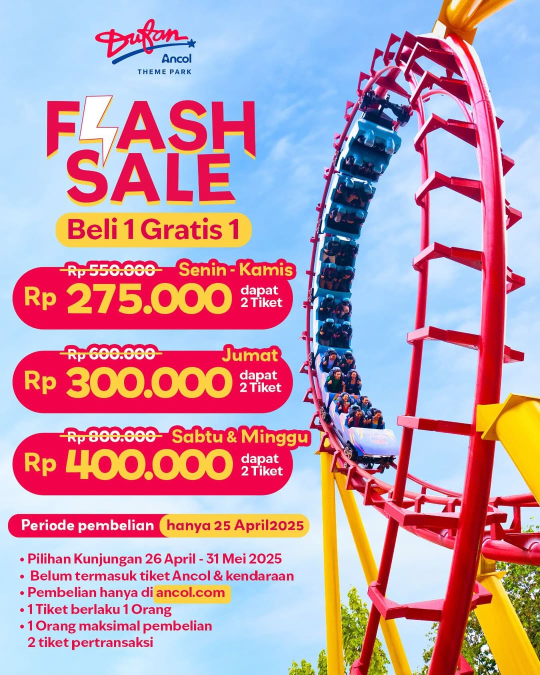 Promo Dufan Flash Sale Mulai Dari Rp 275.000 Dapat 2 Tiket