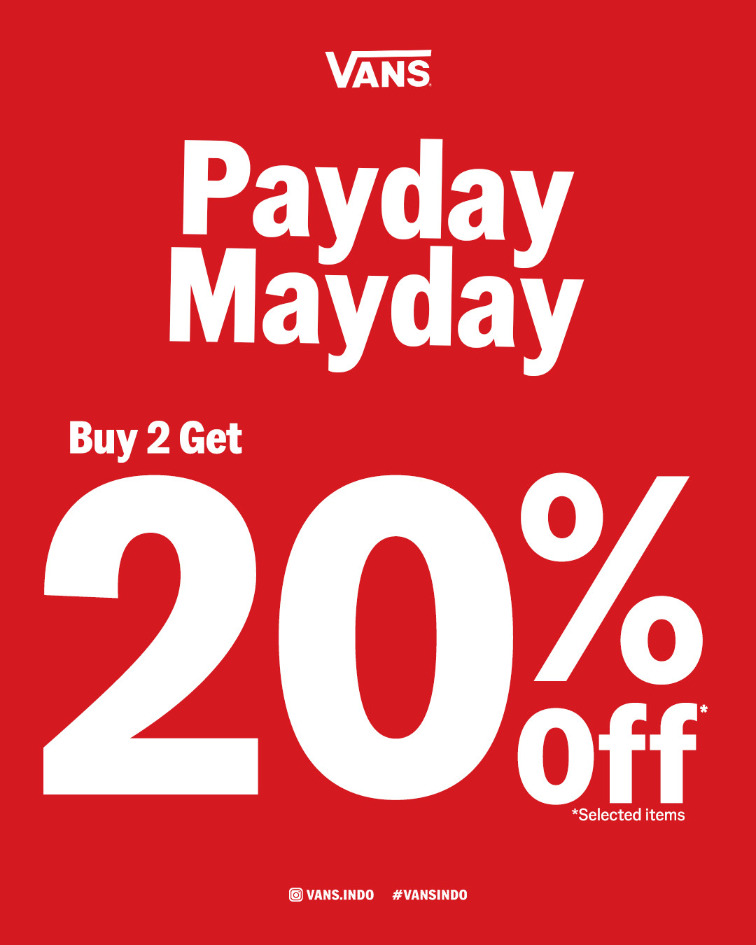 Promo Vans Payday Mayday Beli 2 Diskon 20% - Image 2