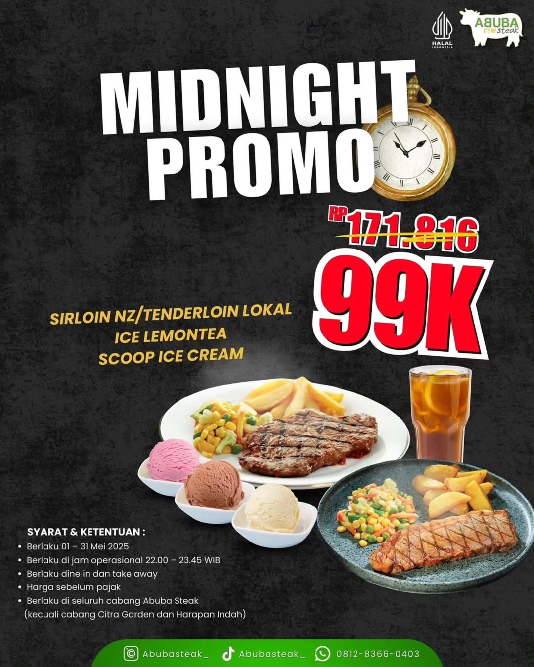 Promo Abuba Steak Midnight Promo Rp 99K - Image 2