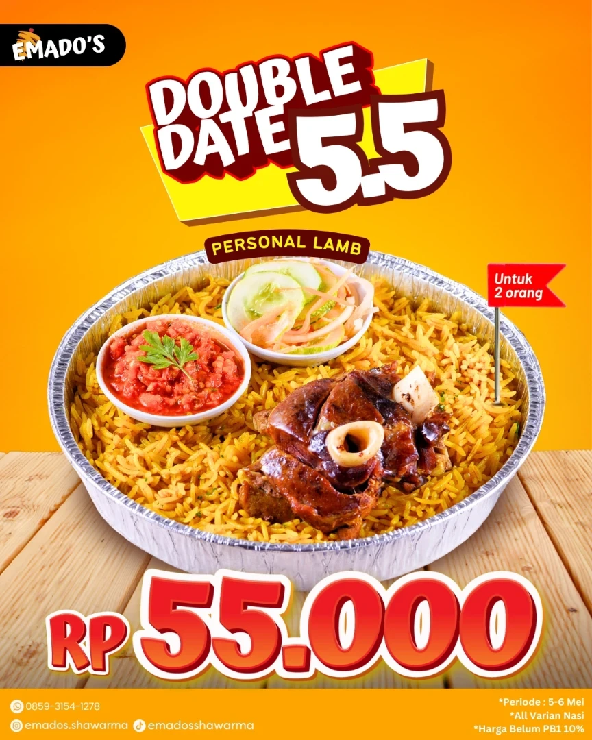 Promo Emados Shawarma Double Date 5.5 Rp 55K - Image 2